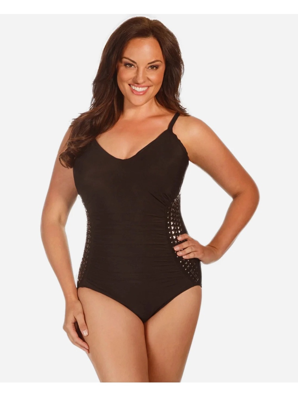 Magicsuit by Miraclesuit Women's Stud Muffin Lauren OnePiece Swimsuit Black US8